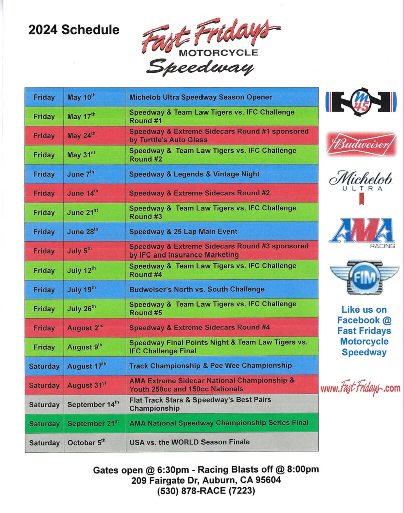 Community 3 fast fridays race schedule